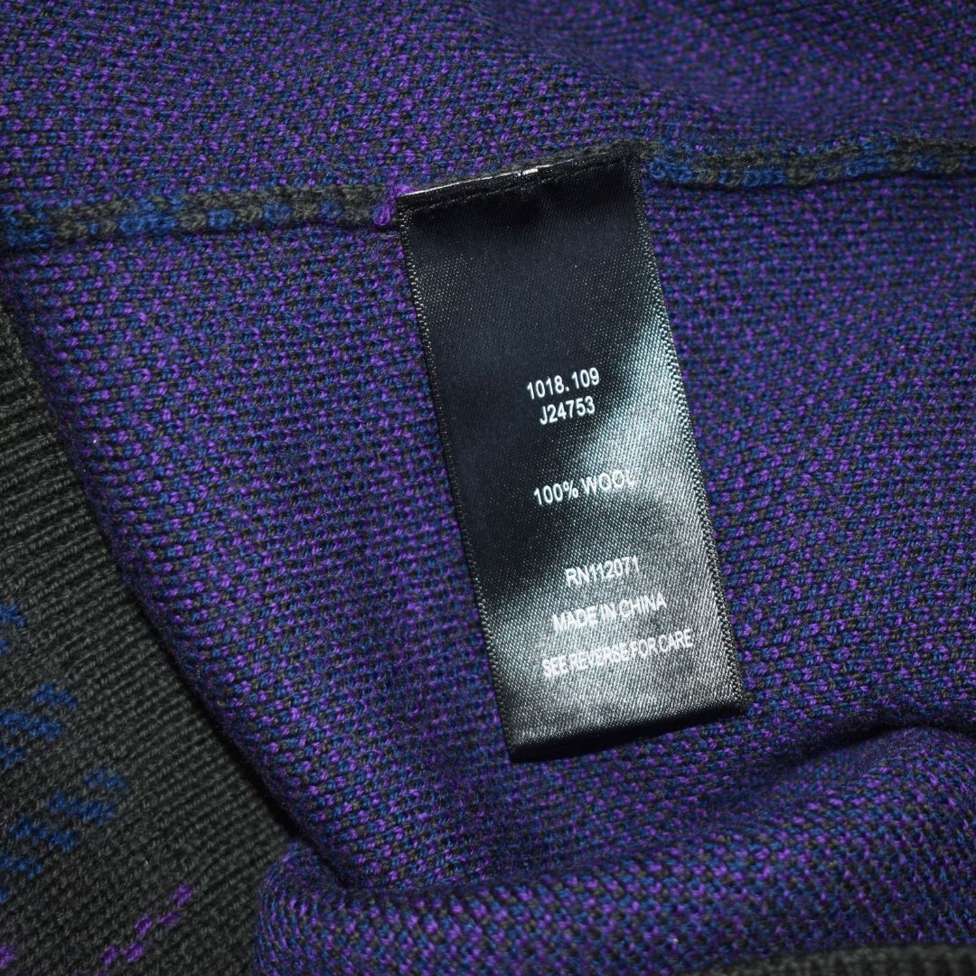 Jigsaw 100% Wool Knit Plaid Mini Skirt Gray Blue Plaid Pull On Stretchy Size M — image 6 of 8